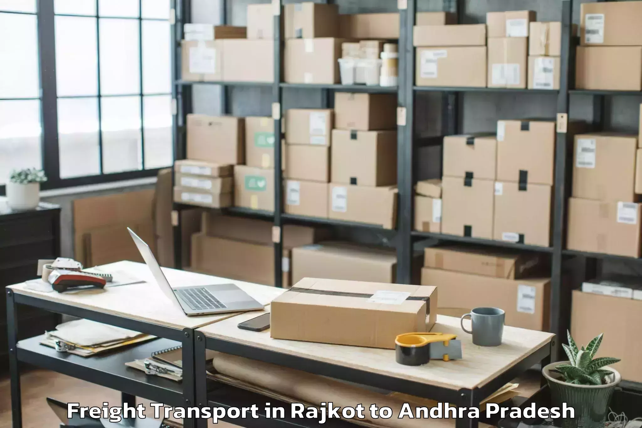 Top Rajkot to Banaganapalli Freight Transport Available